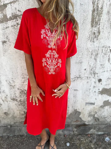 Damen Sommerliches Kleid mit aufwendiger Stickerei R&B