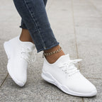 Damen Leichte Sneakers mit atmungsaktivem Obermaterial und elastischer Schnürung R&B