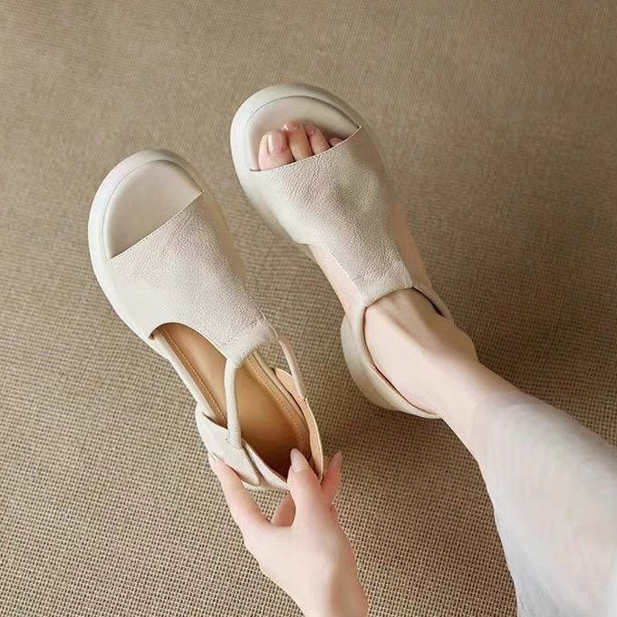 Damen modische Sandalen mit ergonomischem Fußbett und rutschfester Sohle R&B