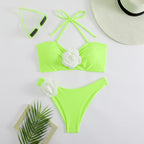 Damen Bikini-Set mit dekorativem Blumenmotiv R&B