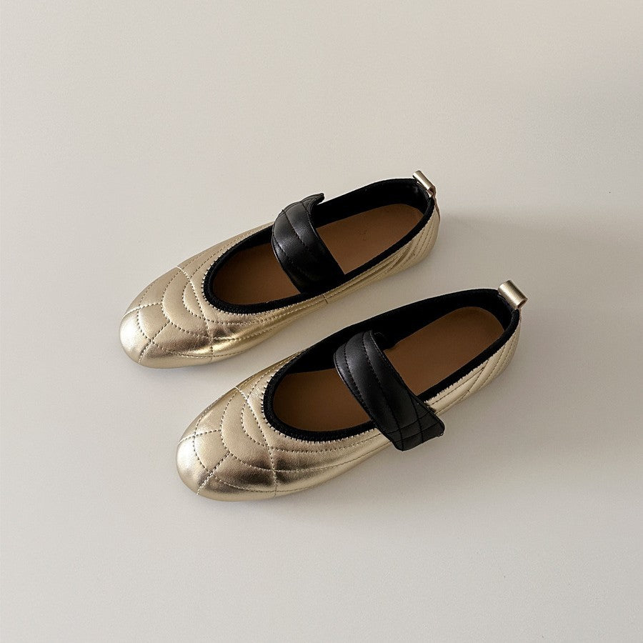 Damen Ballerina mit innovative Riemenverzierung und komfortablem Fußbett R&B