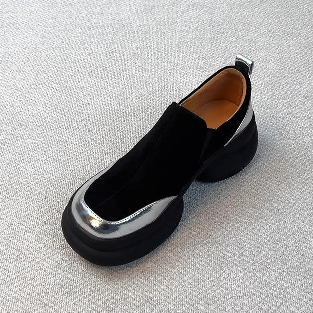 Damen modische Chunky Sneakers mit elastischem Obermaterial und markanter Sohle R&B