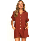 Damen lässiger Sommer Overall R&B
