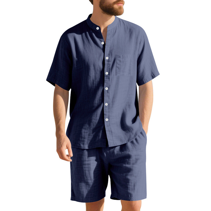 Herren Kurzarm-Set mit hochwertigem, atmungsaktivem GewR&Be und elastischem Bund R&B