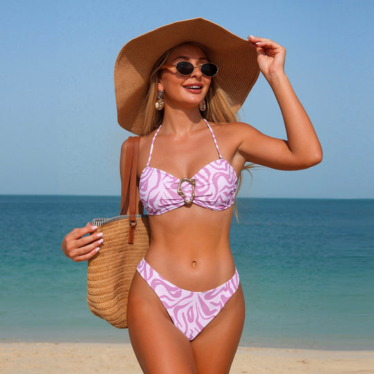 Damen Triangel-Bikini mit modischem Ringdetails R&B