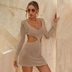 Damen luftiger Cut-Out Strandkleid R&B