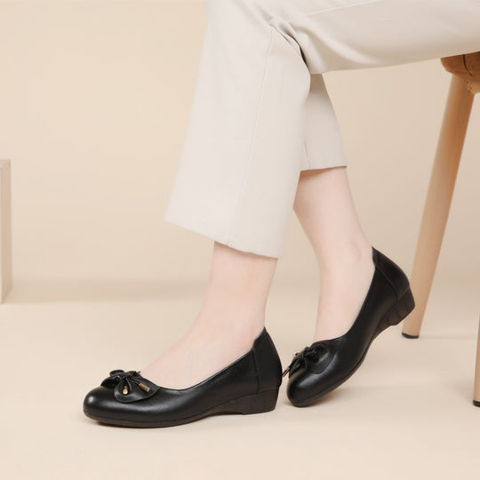 Damen Ballerinas mit elegantem Knoten-Detail und ausgesprochen komfortabler Sohle R&B