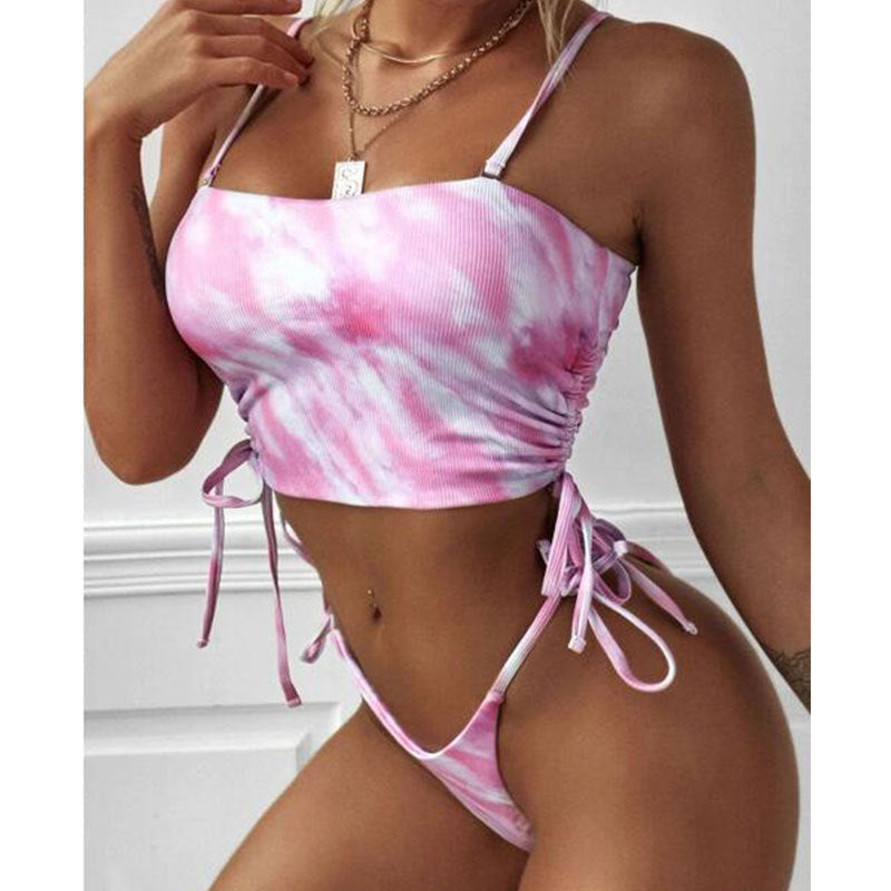 Damen Crop-Top Bikini mit verstellbaren Trägern R&B