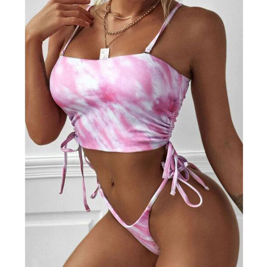 Damen Crop-Top Bikini mit verstellbaren Trägern R&B
