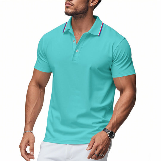 Herren Poloshirt mit modernem Kragen und feuchtigkeitsregulierender Technologie R&B