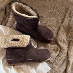 Damen Fluffy Winterboots aus hochwertigem Veloursleder mit kuscheligem Innenfutter R&B