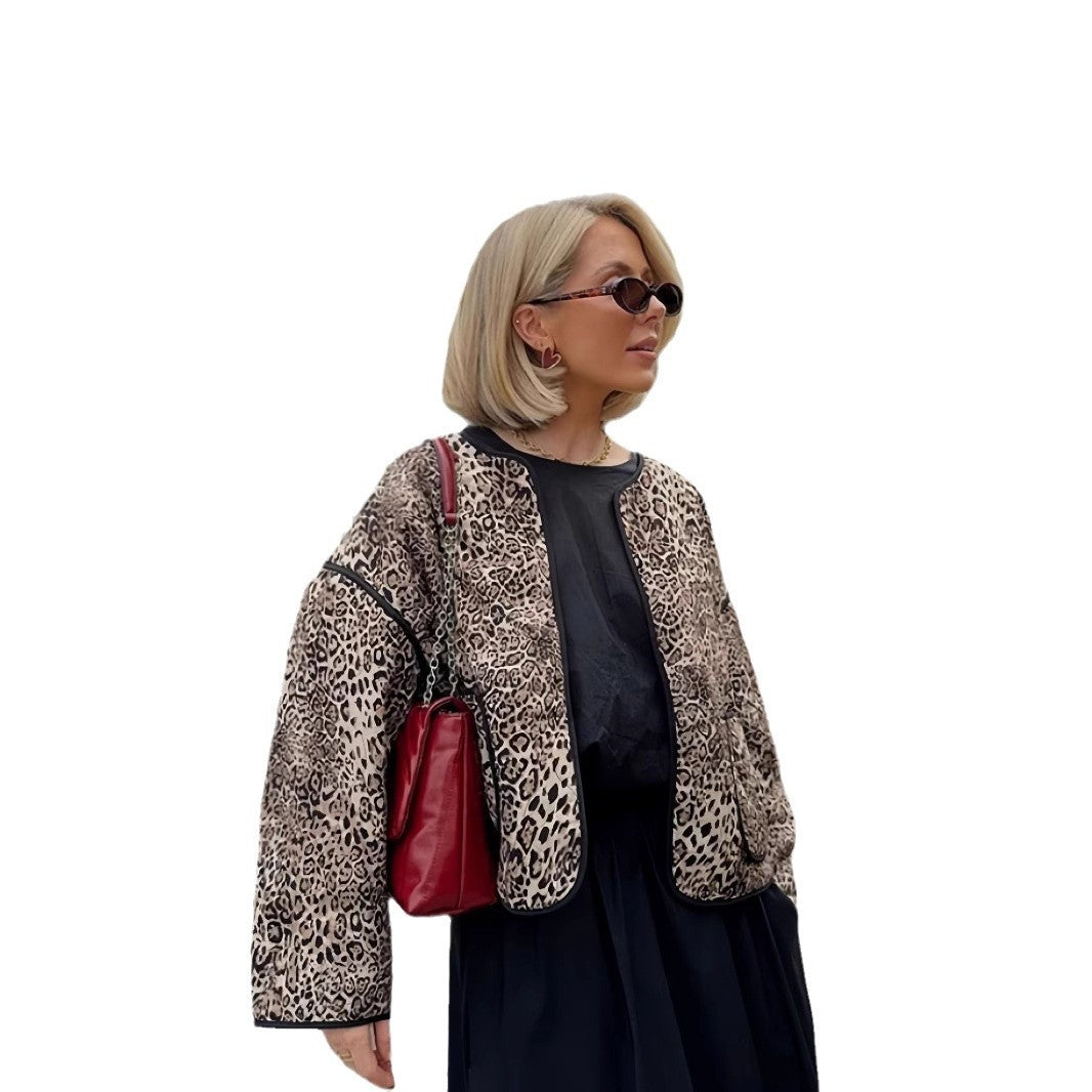 Damen attraktive Jacke im angesagten Leopardenmuster R&B