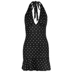 Damen Kleid mit Neckholder und Rocksaum R&B