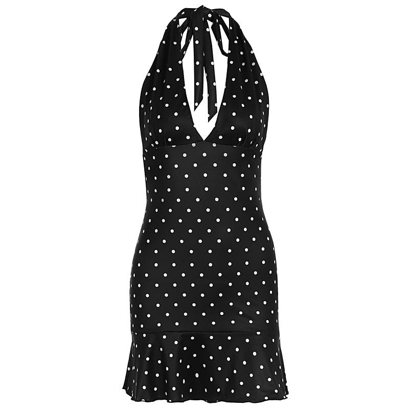 Damen Kleid mit Neckholder und Rocksaum R&B