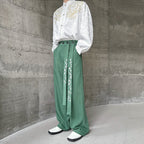 Damen Stylisches Oversized-Hemd mit feiner Stickerei und eleganten Ärmeln R&B