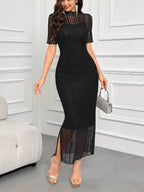 Damen Figurbetontes Maxikleid mit elegantem Schlitz R&B