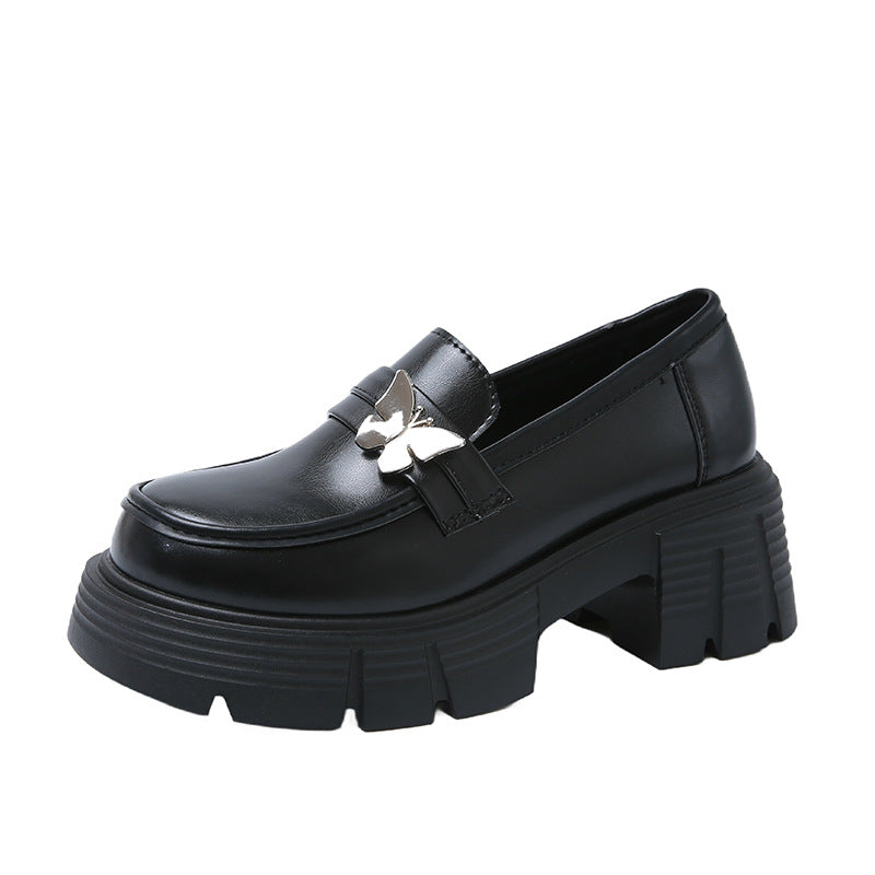 Damen komfortable Loafers mit glänzendem Finish und robuster Sohle R&B