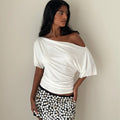 Damen Off-Shoulder Oberteil mit Drapierung R&B