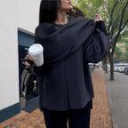 Damen elegante und gemütliche Capejacke R&B