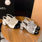 Damen Pumps mit modischem Ketten-Detail und elegantem Blockabsatz R&B