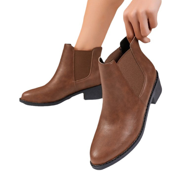 Damen Chelsea-Stiefeletten aus veganem mit elastischen Seiteneinsätzen R&B