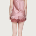 Damen Luxus Nachtshorts mit eleganter Spitzendetail R&B