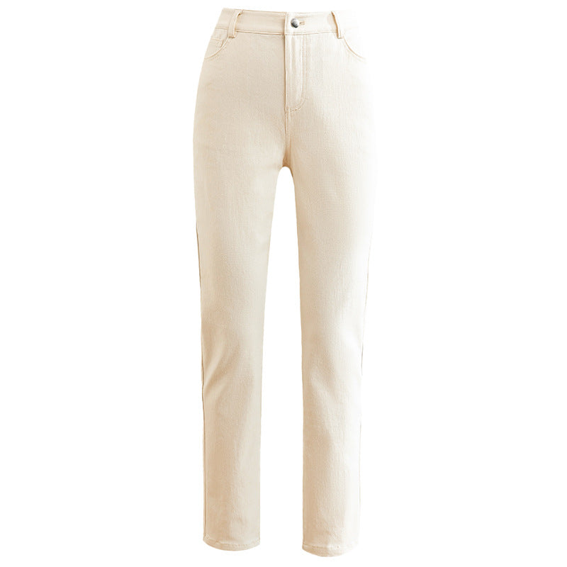 Damen Chino Stoffhose mit Hochbund