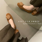 Damen Ballerinas mit zierlicher Blumenapplikation und weichem Veloursleder R&B