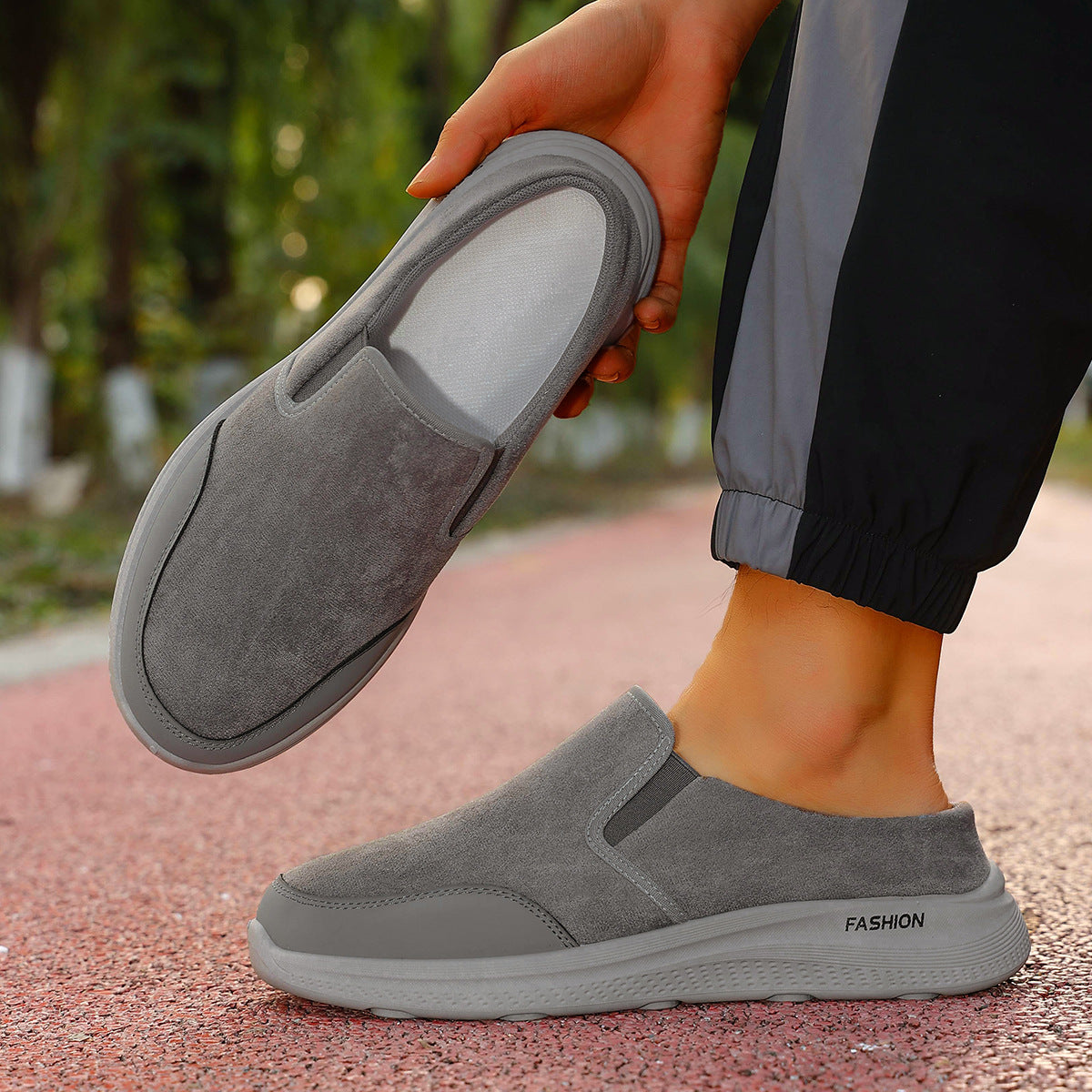 Damen Bequeme Freizeit-Slipper aus hochwertigem Velours R&B