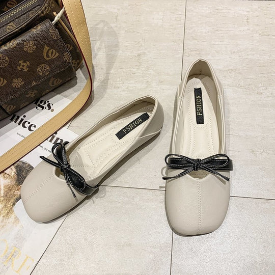 Damen elegante Ballerinas mit dekorativem Schleifenakzent R&B