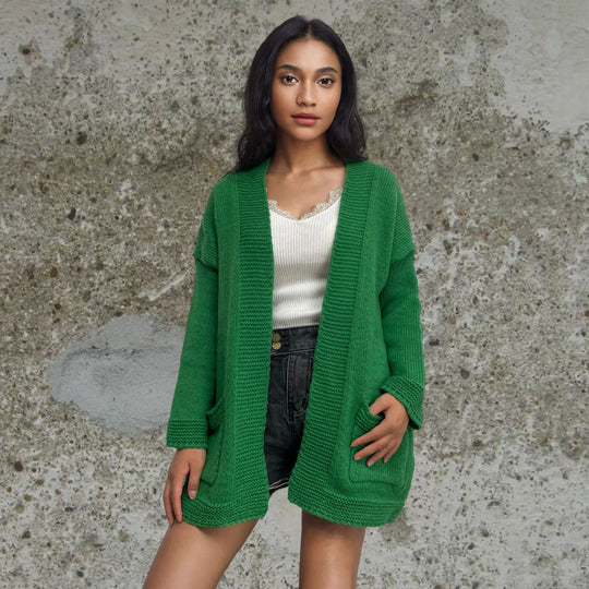 Damen strickjacke im lässigen Oversized-Stil R&B