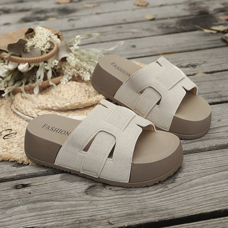 Damen Komfortable Mules mit modischem Riemendesign R&B