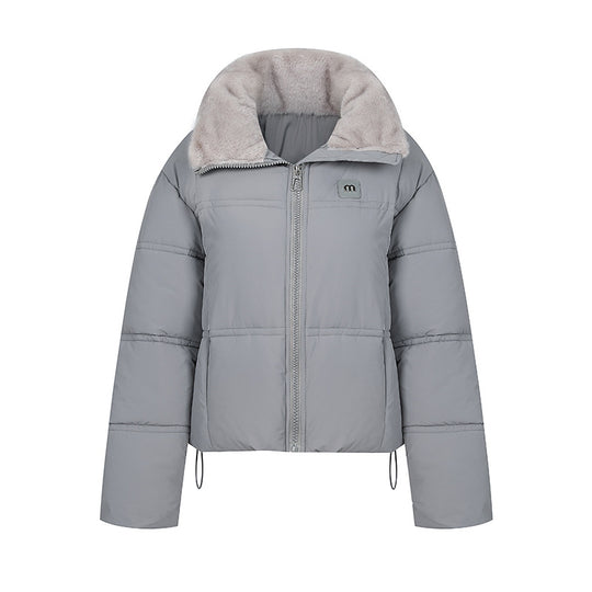 Damen Stylische gefütterte Winterjacke mit abnehmbarem Kragen R&B