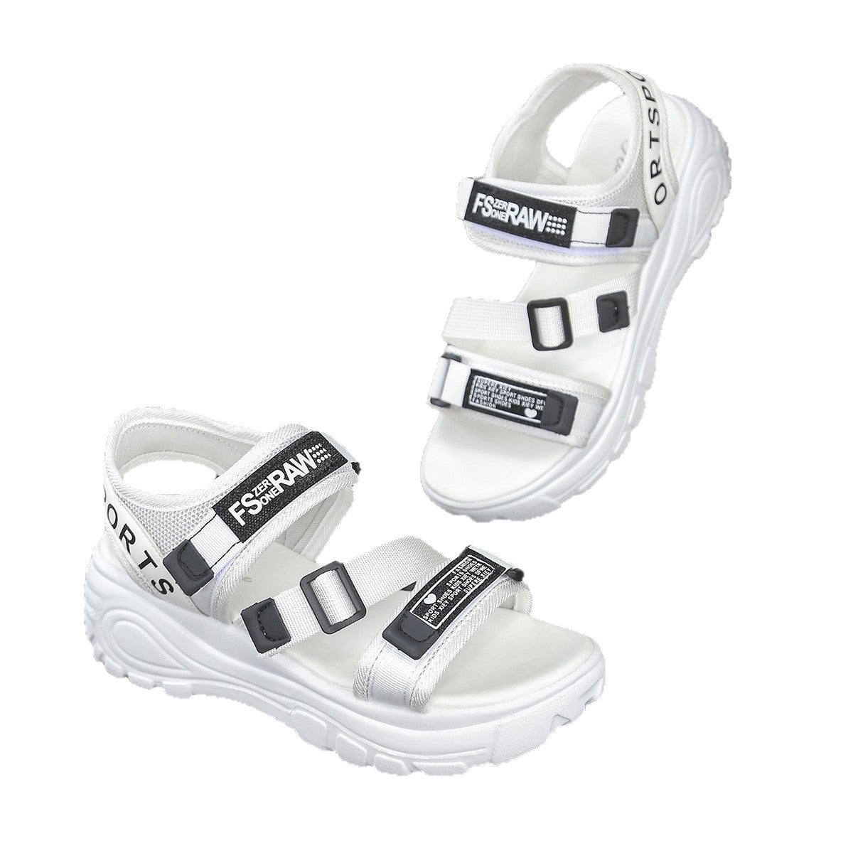 Damen Sportliche Sandalen mit verstellbaren Riemen und rutschfester Sohle R&B