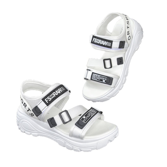 Damen Sportliche Sandalen mit verstellbaren Riemen und rutschfester Sohle R&B