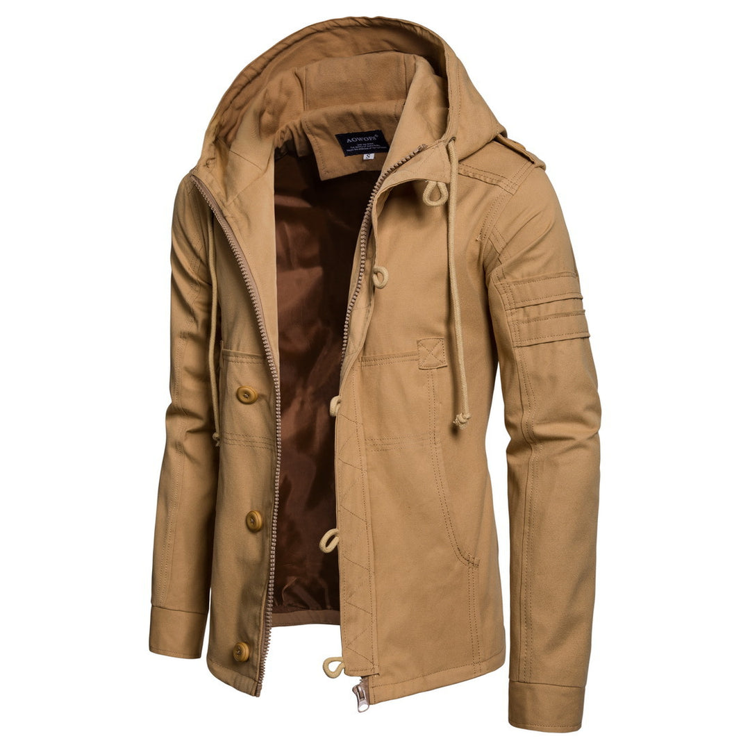 Herren funktionale Outdoor-Jacke mit hohem Kragen und praktischen Taschen R&B