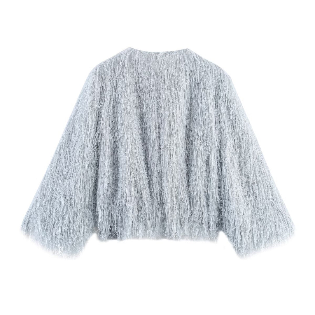 Damen modische Fuzzy-Pullover mit oversize Schnitt R&B