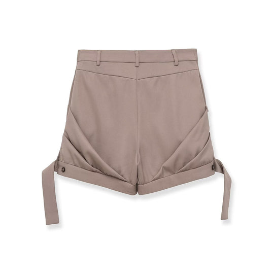 Damen elegante Shorts mit innovativem Faltenwurf und praktischen Seitentaschen R&B