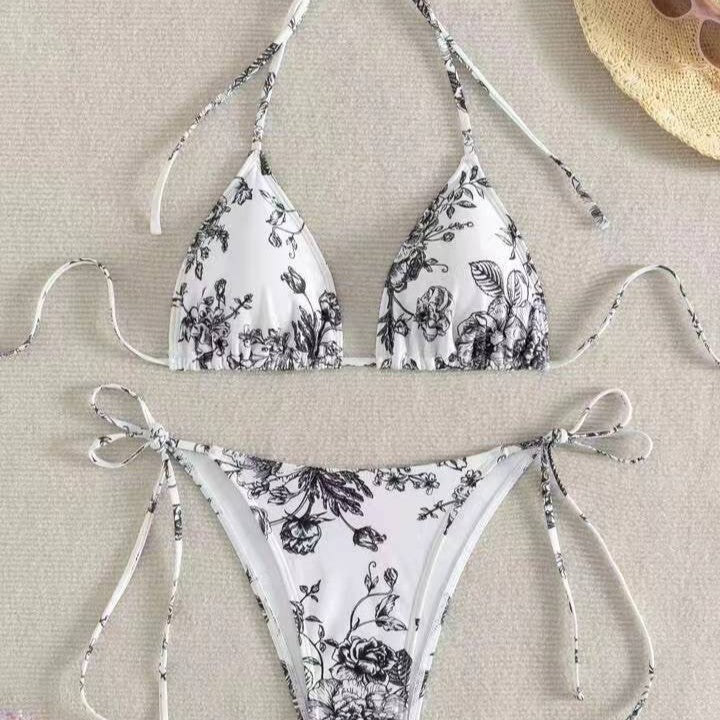 Damen Elegantes Triangel-Bikini-Set mit herausnehmbaren Polstern R&B