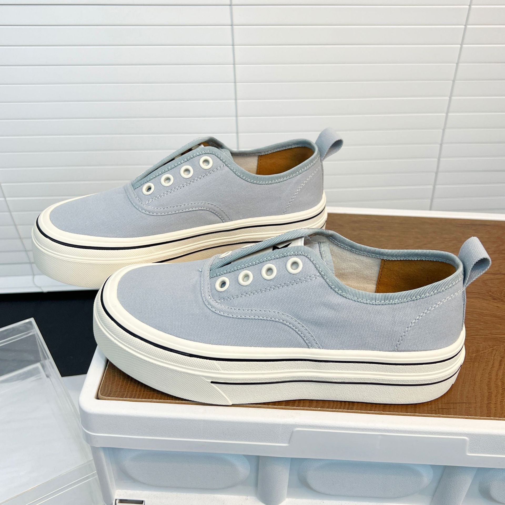 Damen lässige Canvas Sneaker mit komfortabler Innensohle und rutschfester Gummisohle R&B