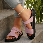 Damen modische Komfortsandalen mit verstellbarem Riemendesign R&B