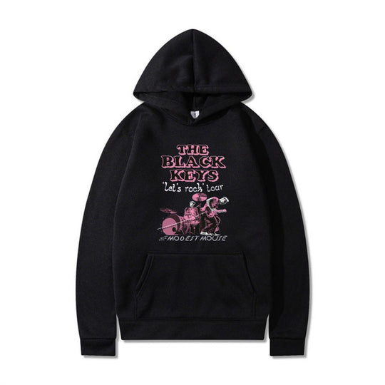 Damen Kapuzenpullover mit kreativem Rockband-Design und komfortabler Passform R&B