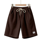 Herren nan knielange Lounge-Shorts im Rippenstrukturjersey mit elastischem Kordelzugbund und aufgesetzten Eingrifftaschen R&B