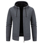 Herren sportliche Fleecejacke mit hohem Kragen und Reißverschluss R&B