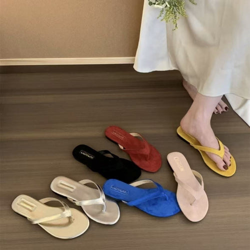 Damen Zehentrenner aus weichem Veloursleder mit ergonomischem Fußbett R&B