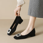 Damen Ballerinas mit funkelnder Strass-Applikation
