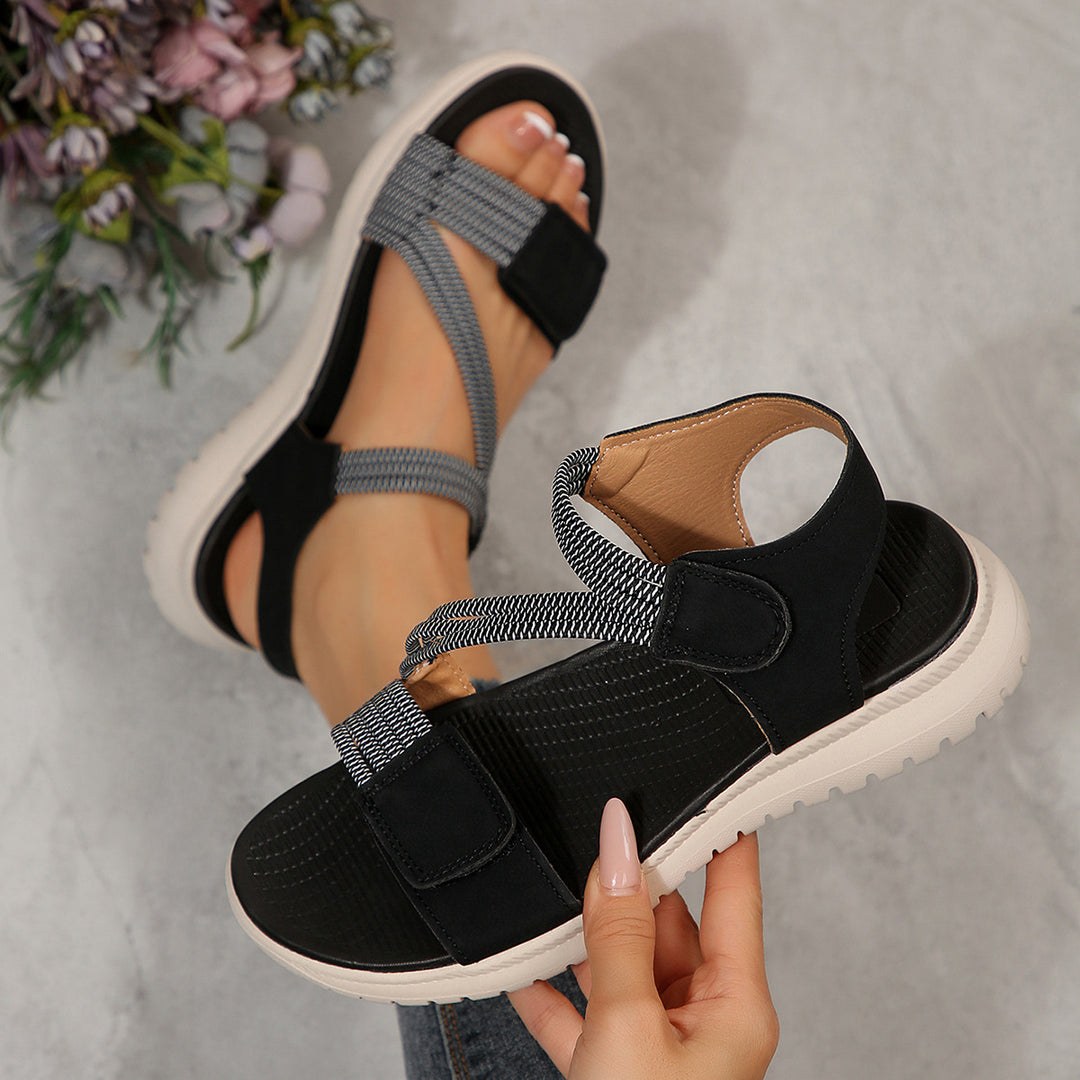 Damen Komfortable Freizeitsandalen mit verstellbarem Riemendesign R&B