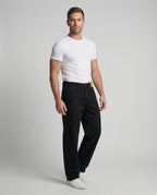 Locker geschnittene schwarze Jeans im American Retro Style Unisex