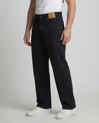 Locker geschnittene schwarze Jeans im American Retro Style Unisex