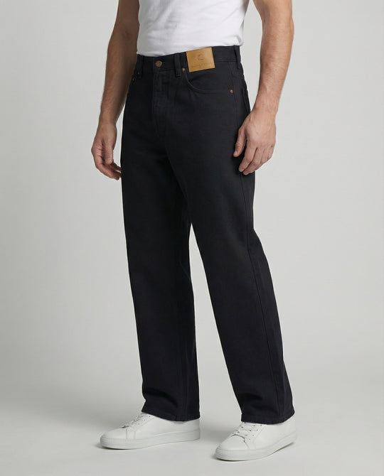 Locker geschnittene schwarze Jeans im American Retro Style Unisex